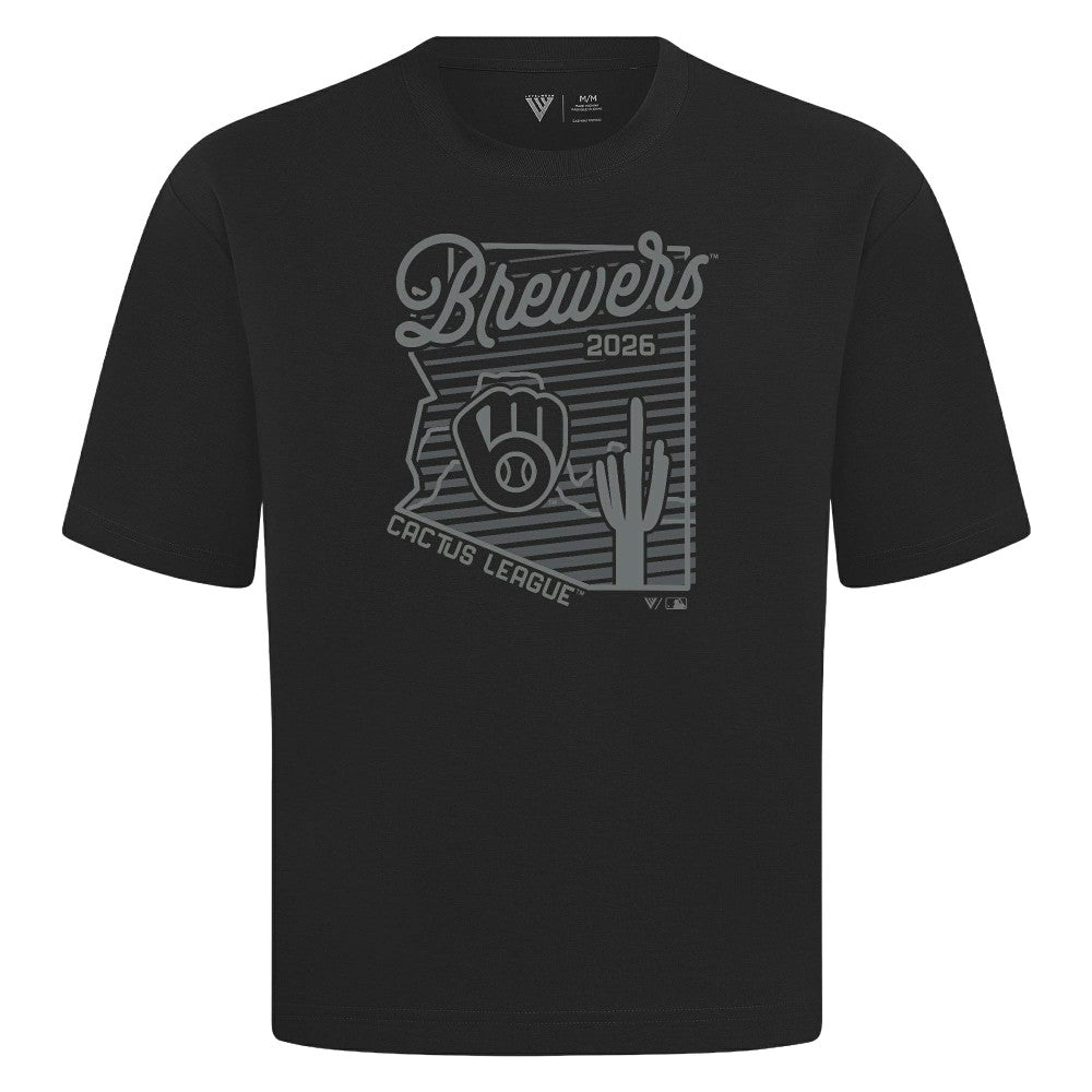Milwaukee Brewers Levelwear Sunrise Luxe Signature Knit T-Shirt Near Me