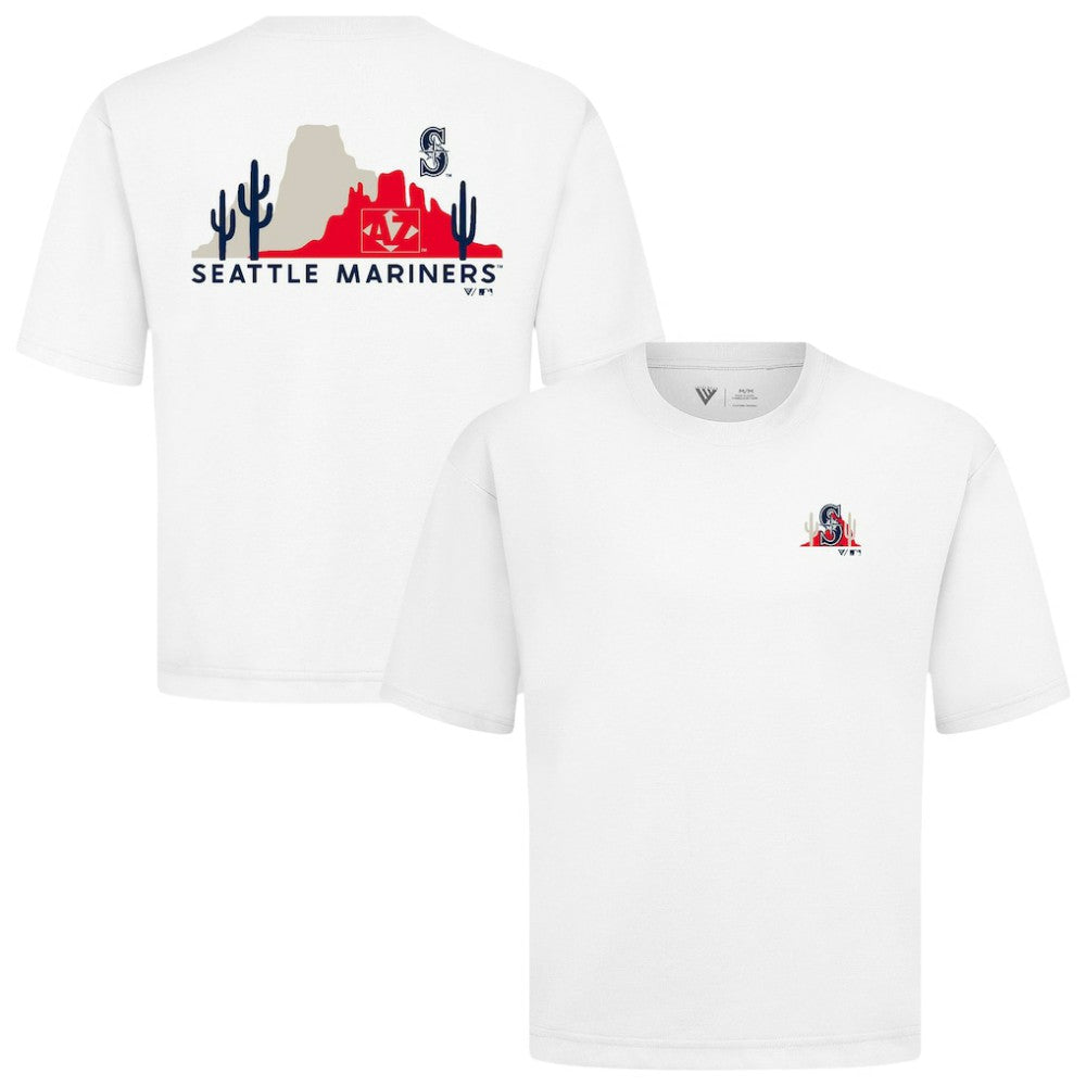 Seattle Mariners Levelwear Panoramic Luxe Signature Knit T-Shirt On Sale