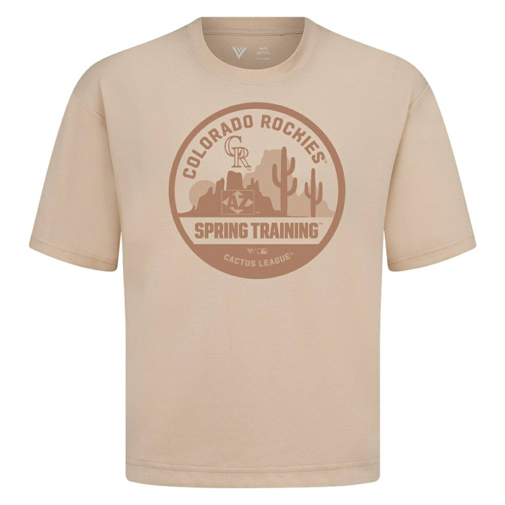 Colorado Rockies Levelwear Spring Training Badge Luxe Signature Knit T-Shirt Clearance