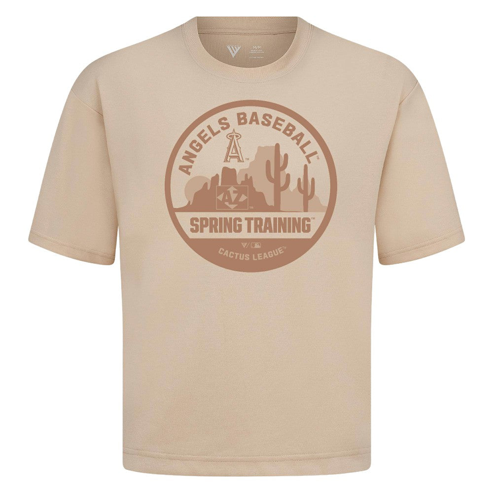 Los Angeles Angels Levelwear Spring Training Badge Luxe Signature Knit T-Shirt Clearance