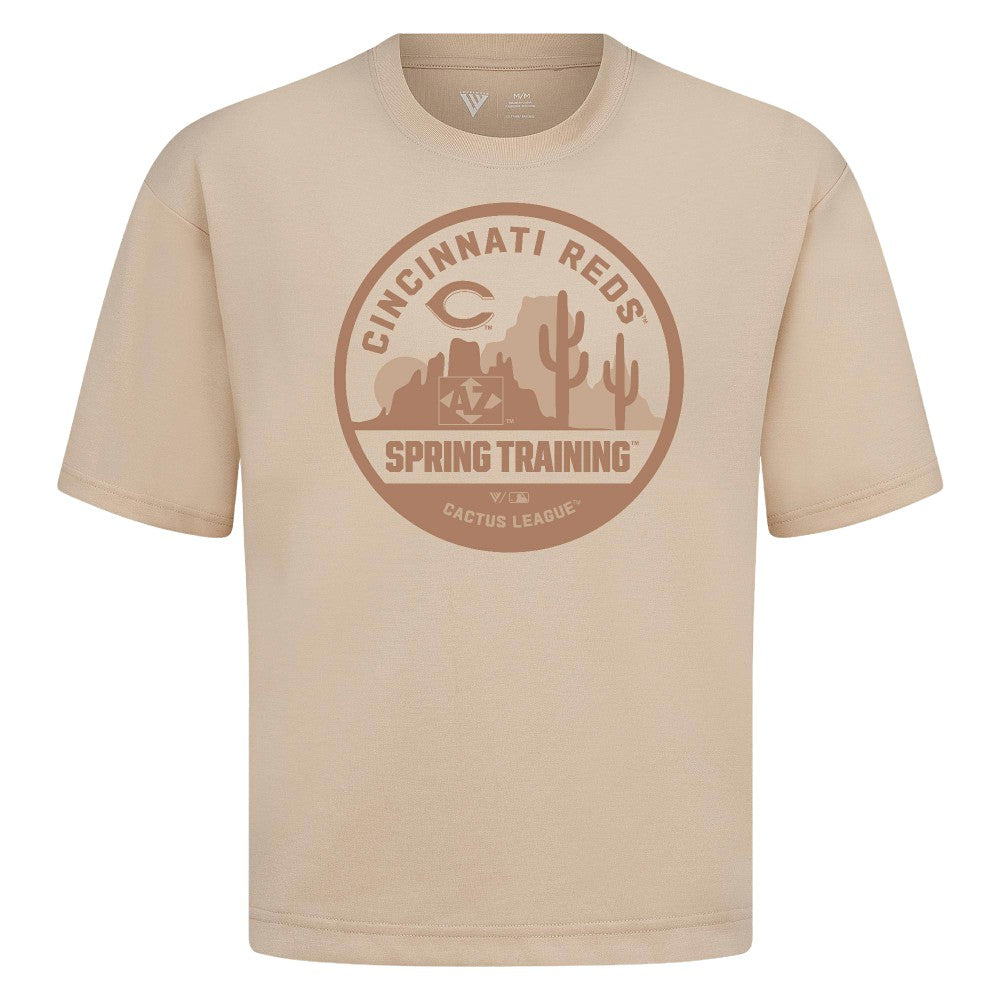 Cincinnati Reds Levelwear Spring Training Badge Luxe Signature Knit T-Shirt Near Me