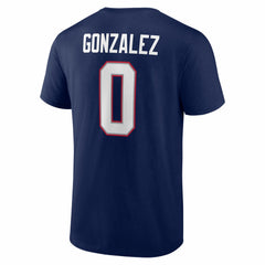 Christian Gonzalez New England Patriots Icon Name & Number T-Shirt Navy - NFL
