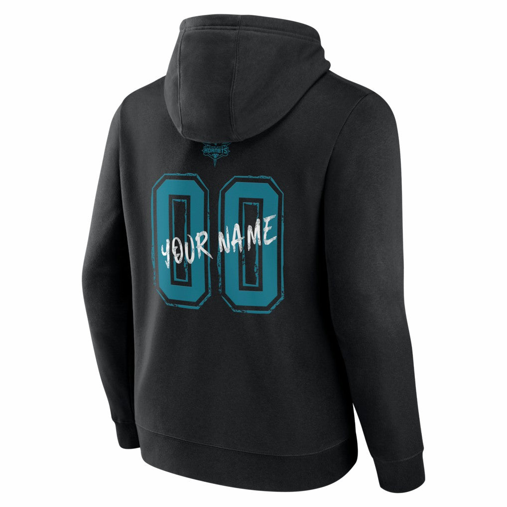 NBA - Charlotte Hornets Big & Tall Hustle Personalized Name & Number Hoodie - Black