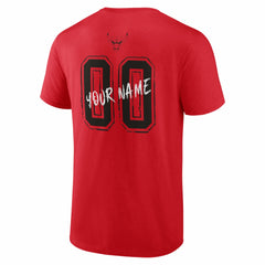 NBA - Chicago Bulls Big & Tall Hustle Personalized Name & Number T-Shirt - Red