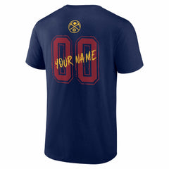 NBA - Denver Nuggets Big & Tall Hustle Personalized Name & Number T-Shirt - Navy