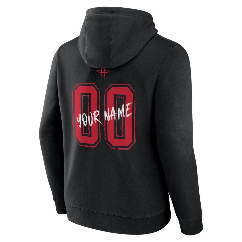 NBA - Houston Rockets Big & Tall Hustle Personalized Name & Number Hoodie - Black