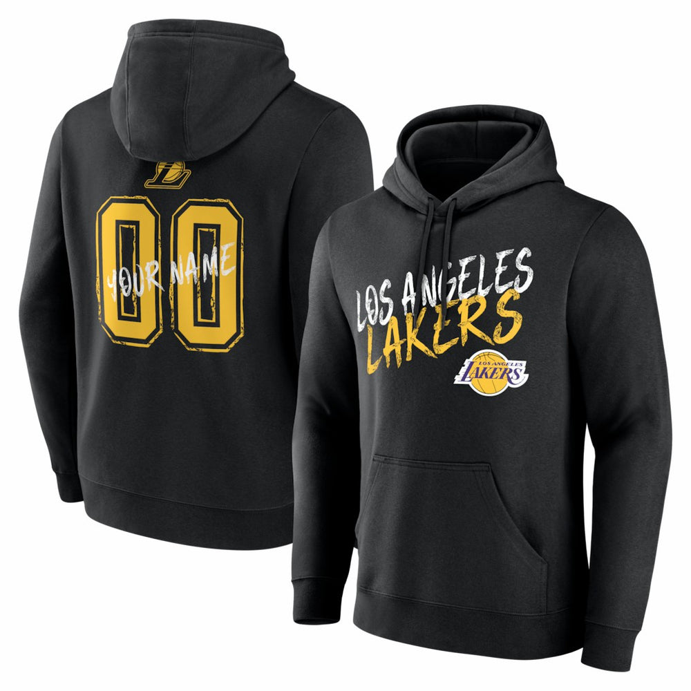 NBA - Los Angeles Lakers Big & Tall Hustle Personalized Name & Number Hoodie - Black