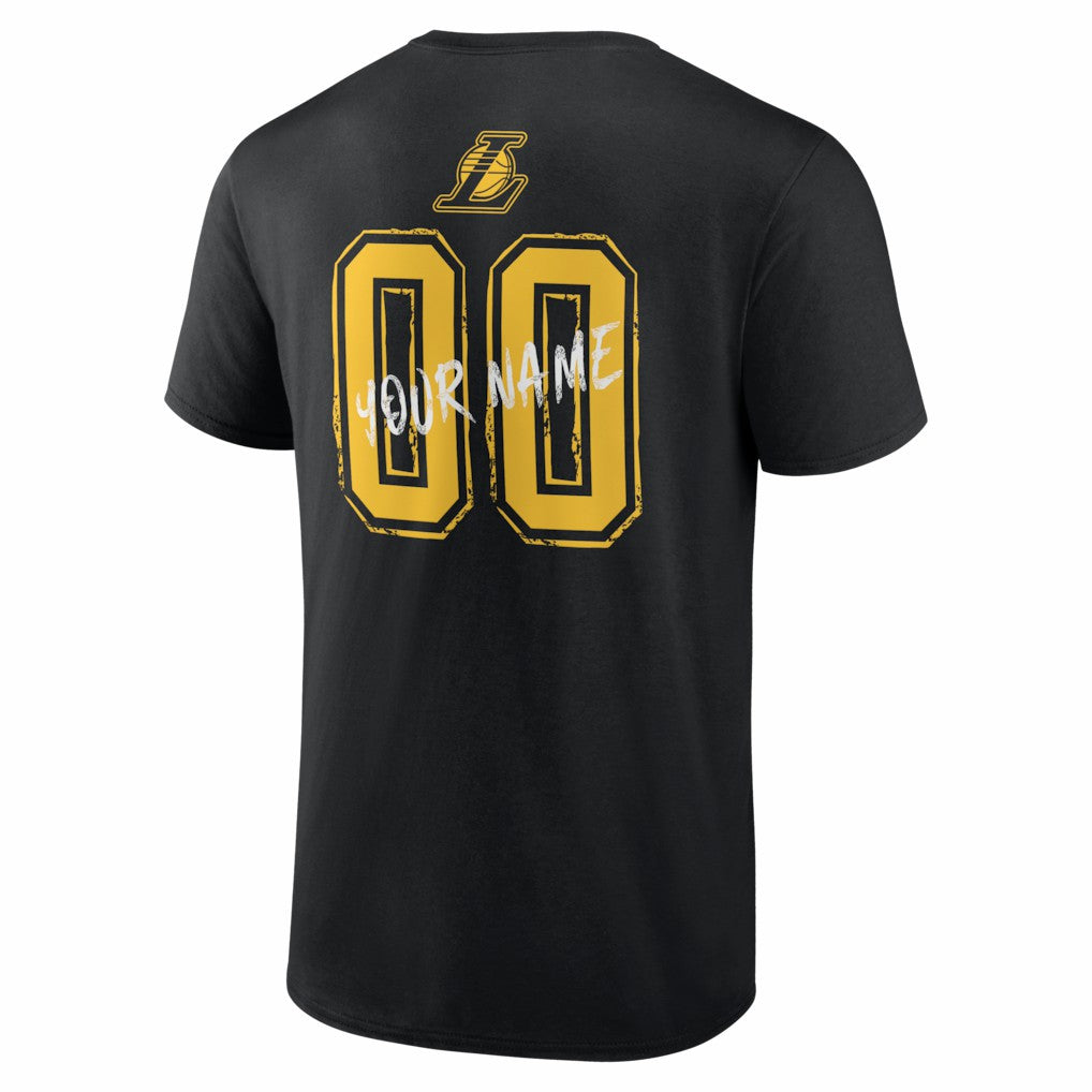 NBA - Los Angeles Lakers Big & Tall Hustle Personalized Name & Number T-Shirt - Black