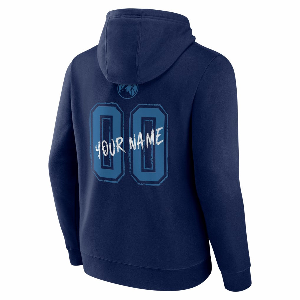 NBA - Minnesota Timberwolves Big & Tall Hustle Personalized Name & Number Hoodie - Navy
