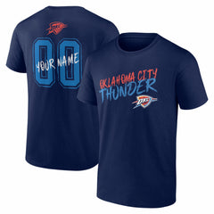 NBA - Oklahoma City Thunder Big & Tall Hustle Personalized Name & Number T-Shirt - Navy
