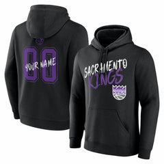 NBA - Sacramento Kings Big & Tall Hustle Personalized Name & Number Hoodie - Black