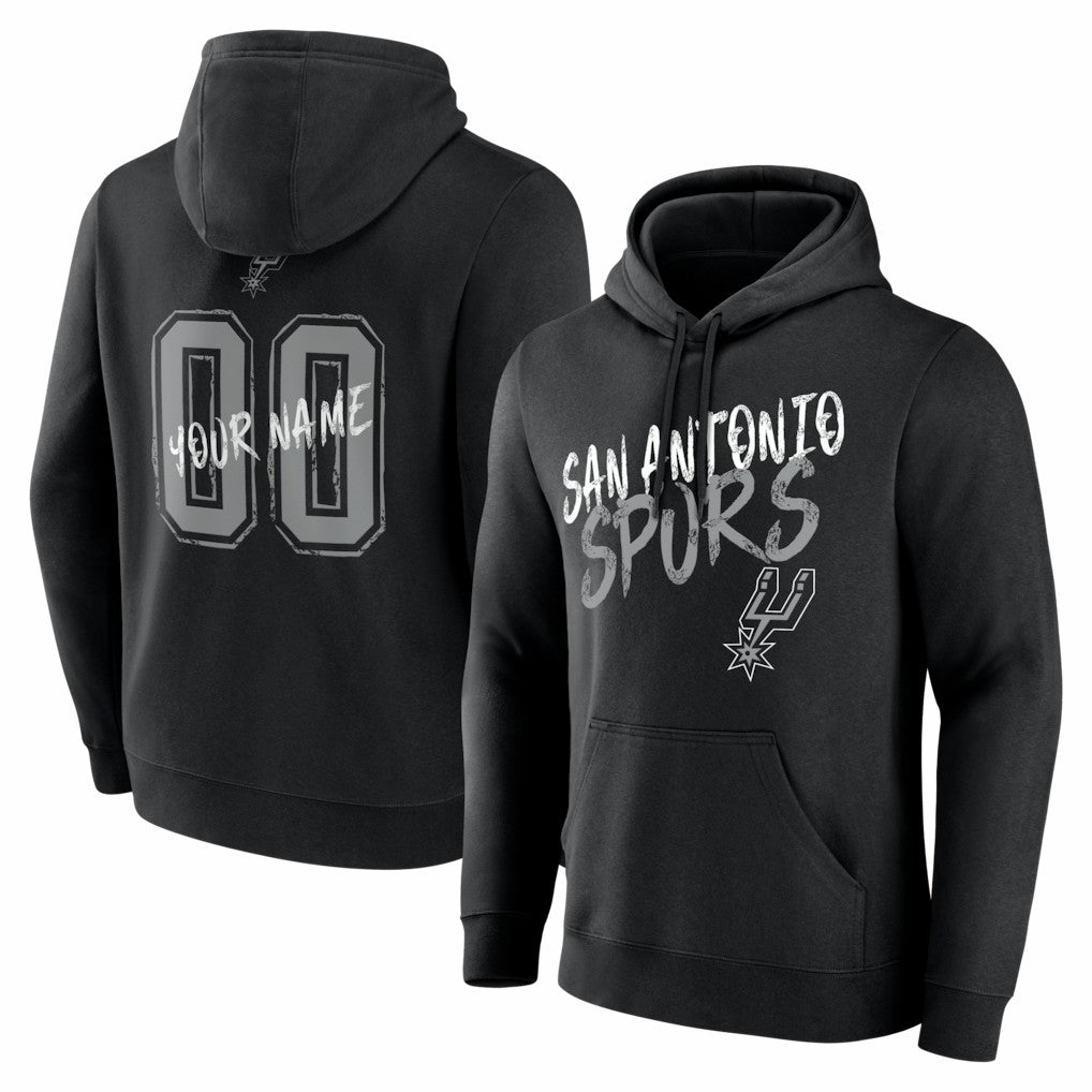 NBA - San Antonio Spurs Big & Tall Hustle Personalized Name & Number Hoodie - Black