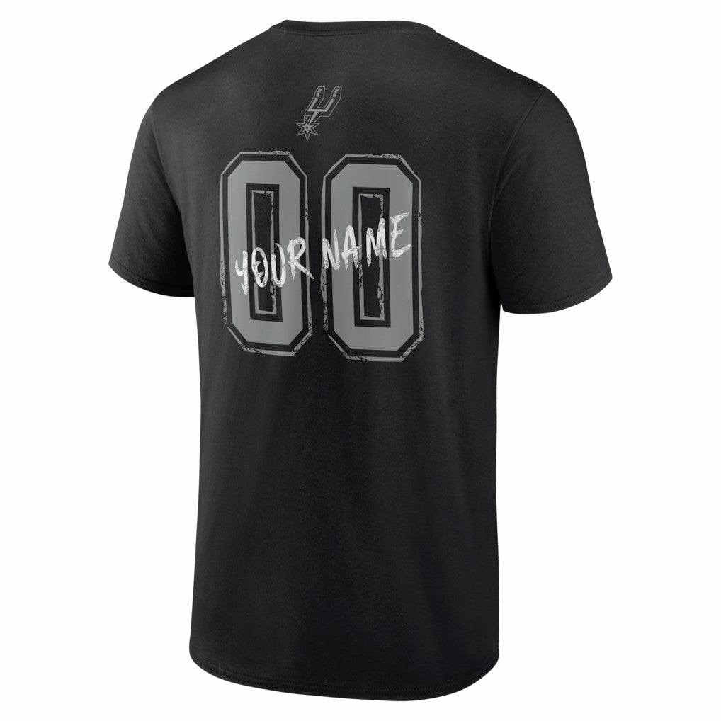 NBA - San Antonio Spurs Big & Tall Hustle Personalized Name & Number T-Shirt - Black