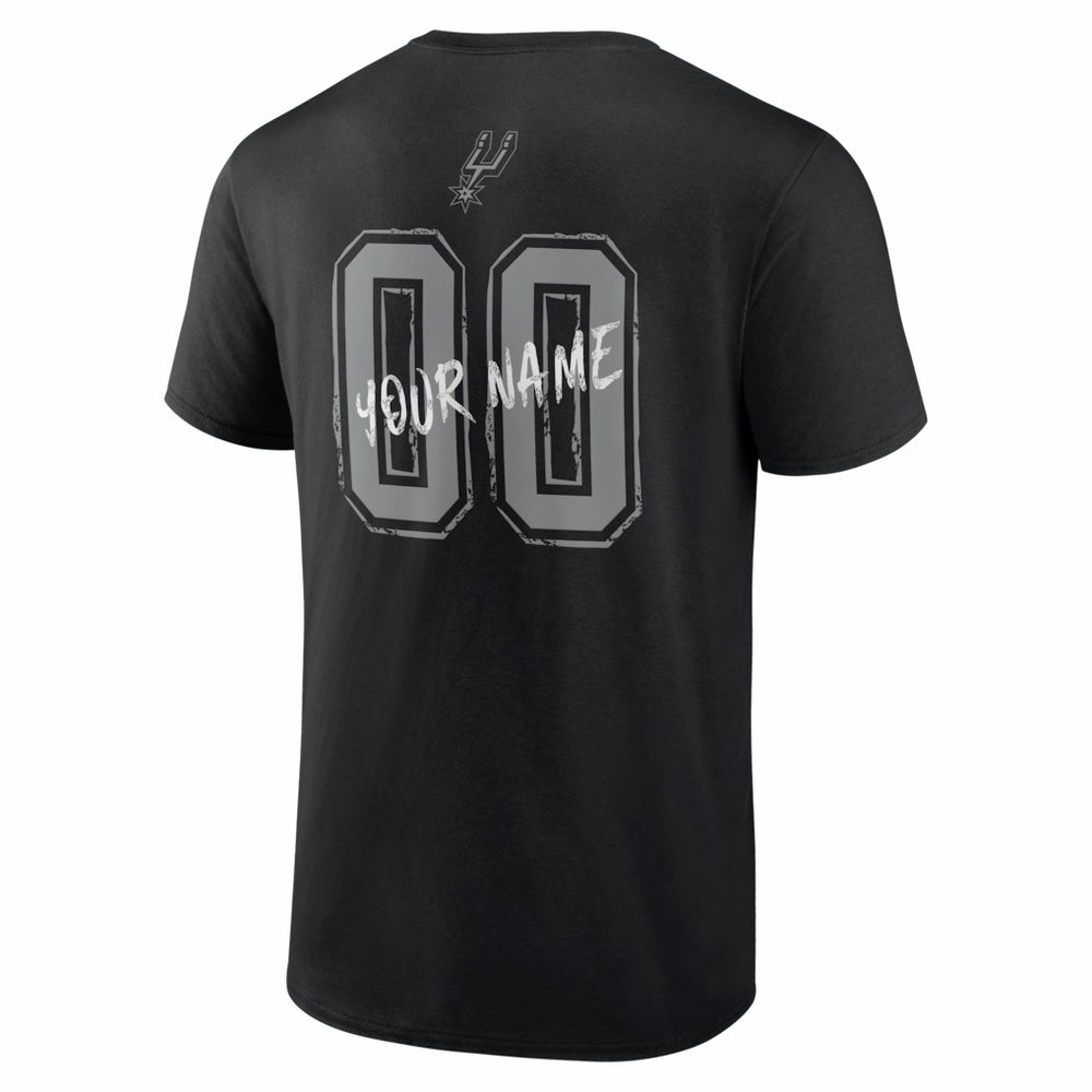 NBA - San Antonio Spurs Big & Tall Hustle Personalized Name & Number T-Shirt - Black