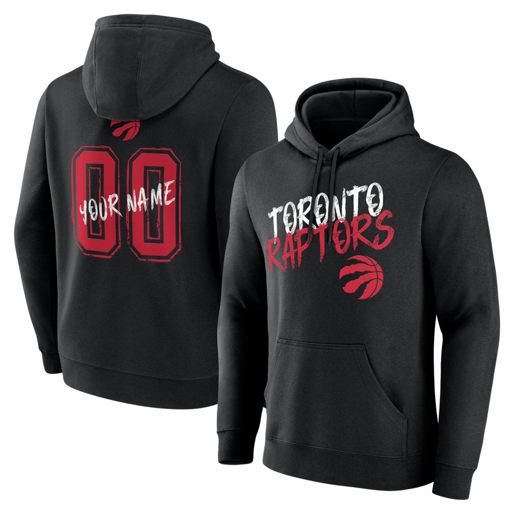 NBA - Toronto Raptors Big & Tall Hustle Personalized Name & Number Hoodie - Black