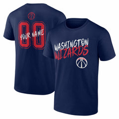 NBA - Washington Wizards Big & Tall Hustle Personalized Name & Number T-Shirt - Navy