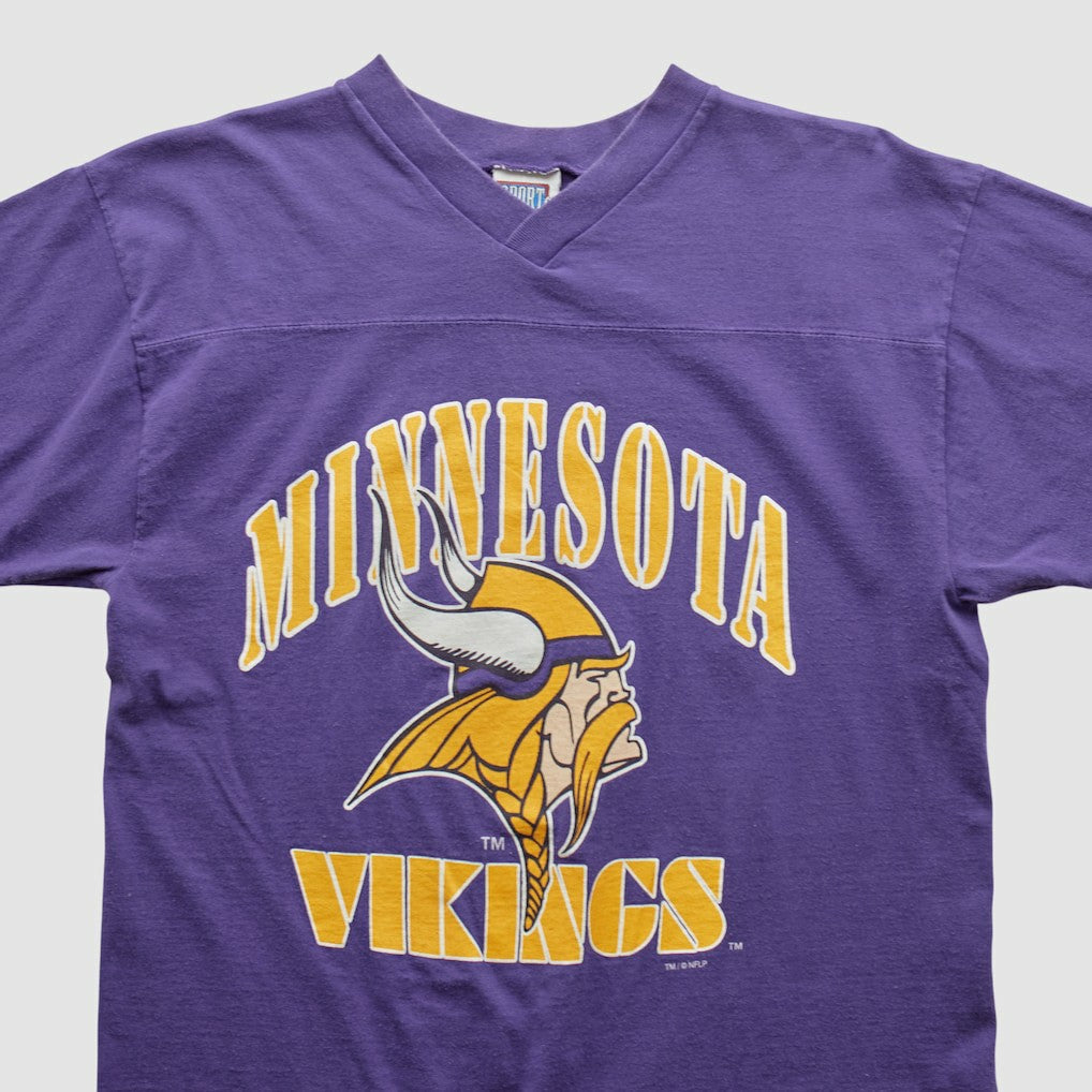 Minnesota Vikings Sport Attack 90s T-shirt Purple Vintage - Fanatics