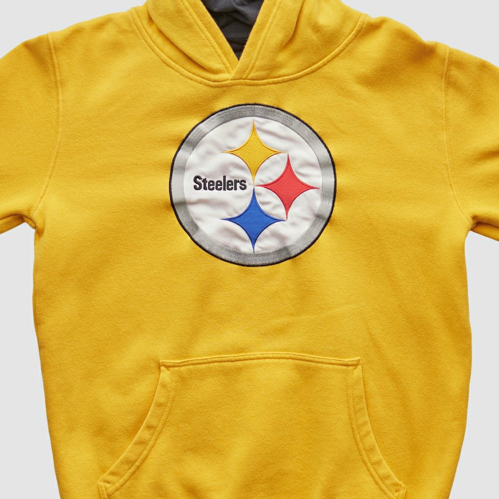 Pittsburgh Steelers NFL 2000s Hooded Pullover Sweatshirt Yellow Vintage - Fanatics