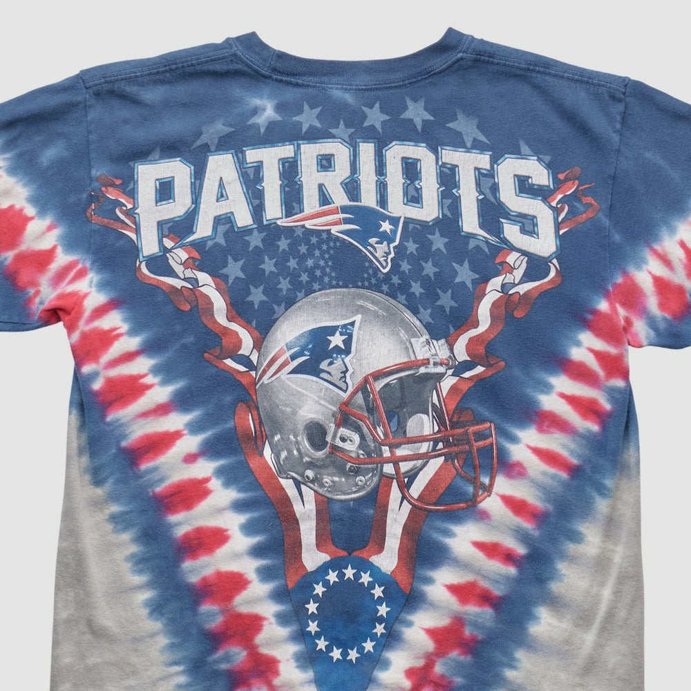 New England Patriots Majestic 2000s T-shirt Blue Vintage - Fanatics
