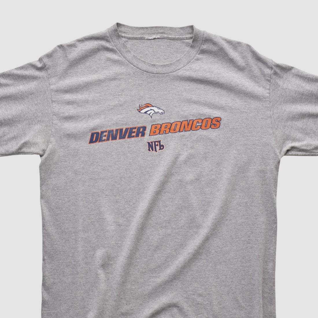 Denver Broncos 2000s Long Sleeve T-shirt Heather Gray Vintage - Fanatics
