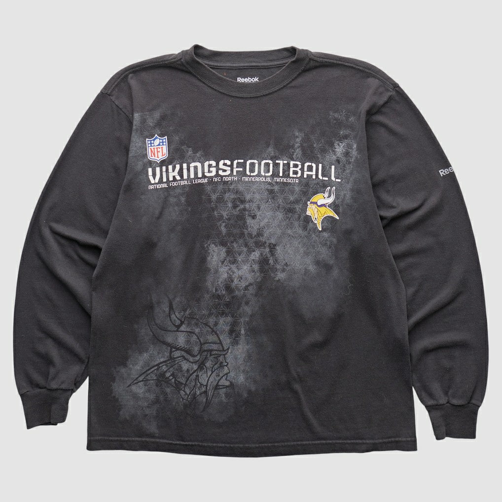 Minnesota Vikings Reebok 2000s Long Sleeve T-shirt Black Vintage - Fanatics