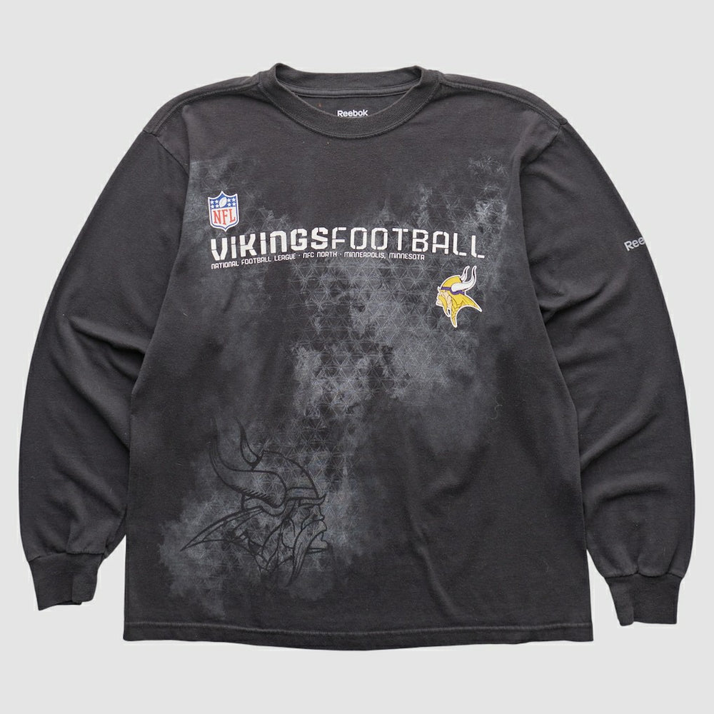 Minnesota Vikings Reebok 2000s Long Sleeve T-shirt Black Vintage - Fanatics