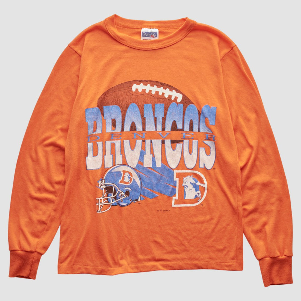 Denver Broncos NFL 90s Long Sleeve T-shirt Orange Vintage - Fanatics