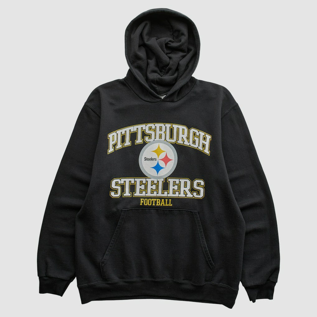 Pittsburgh Steelers NFL 2000s Hooded Pullover Sweatshirt Black Vintage - Fanatics