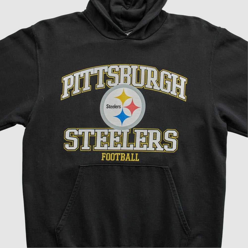 Pittsburgh Steelers NFL 2000s Hooded Pullover Sweatshirt Black Vintage - Fanatics