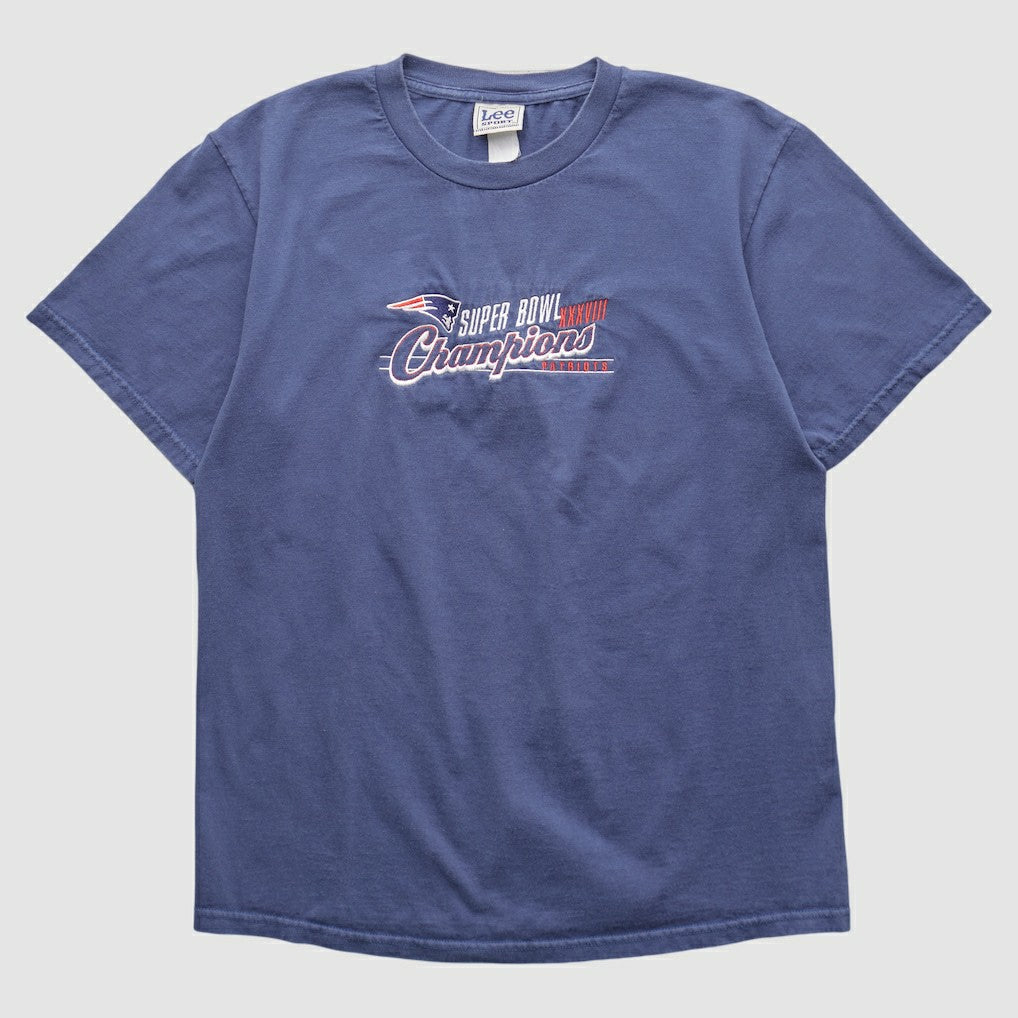 New England Patriots Lee Apparel 2000s T-shirt Blue Vintage - Fanatics