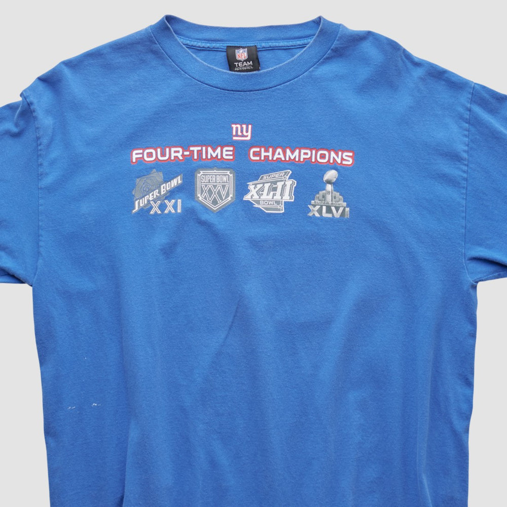 New York Giants NFL 2010s Long Sleeve T-shirt Blue Vintage - Fanatics