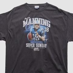 Payton Manning Super Bowl XLI Reebok 2000s T-shirt Black Vintage - Fanatics