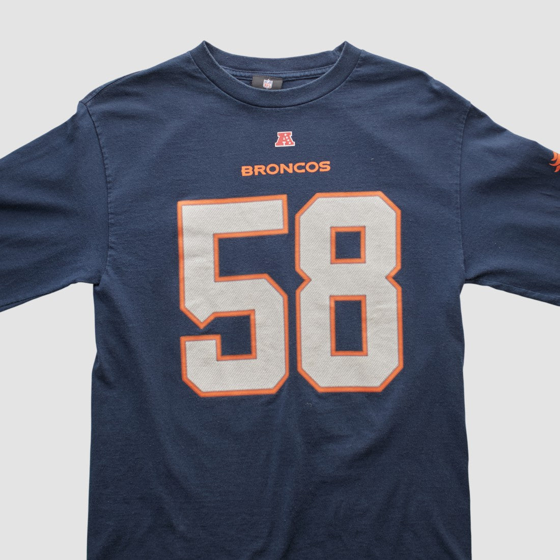 Denver Broncos NFL 2010s Long Sleeve T-shirt Navy Vintage - Fanatics