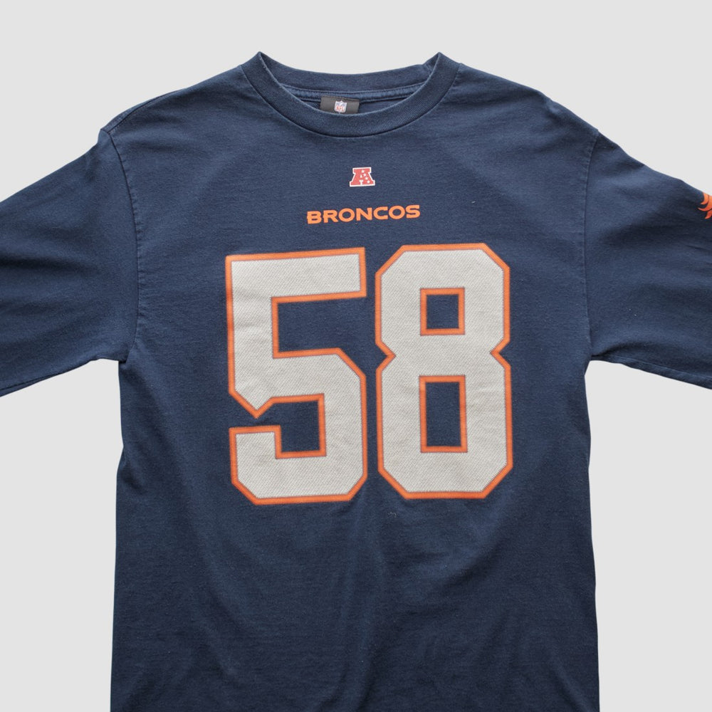 Denver Broncos NFL 2010s Long Sleeve T-shirt Navy Vintage - Fanatics
