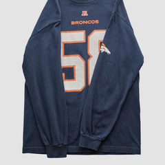 Denver Broncos NFL 2010s Long Sleeve T-shirt Navy Vintage - Fanatics