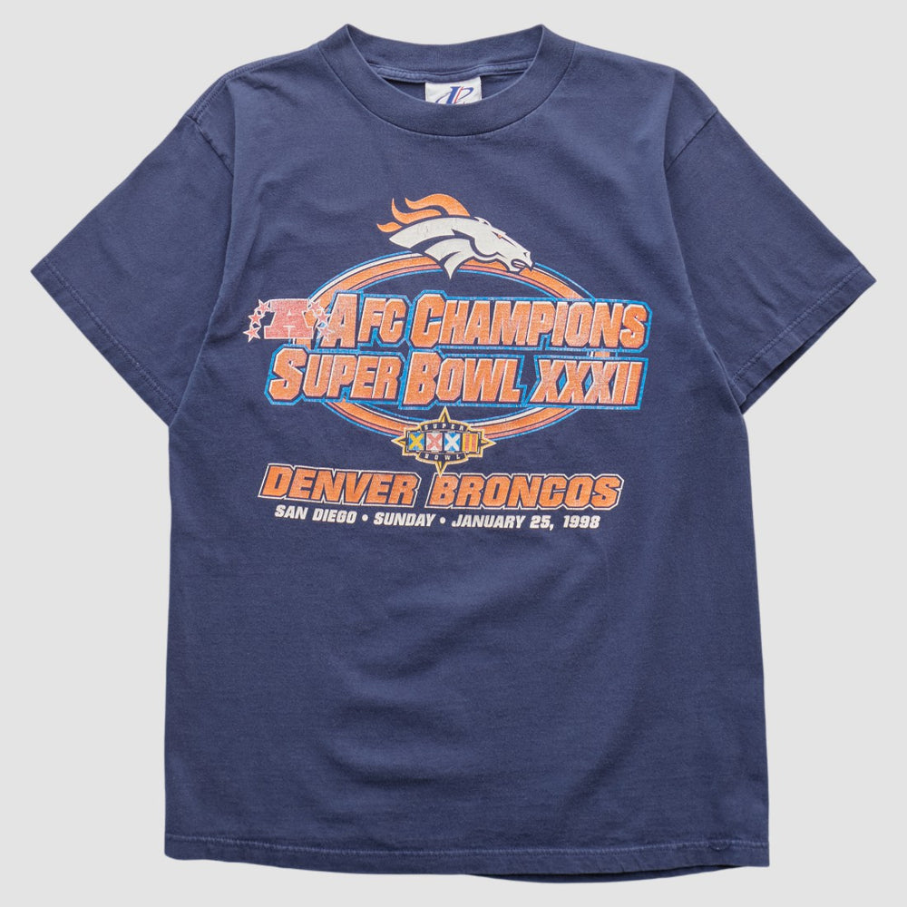 Denver Broncos Logo Athletic 1998 T-shirt Navy Vintage - Fanatics
