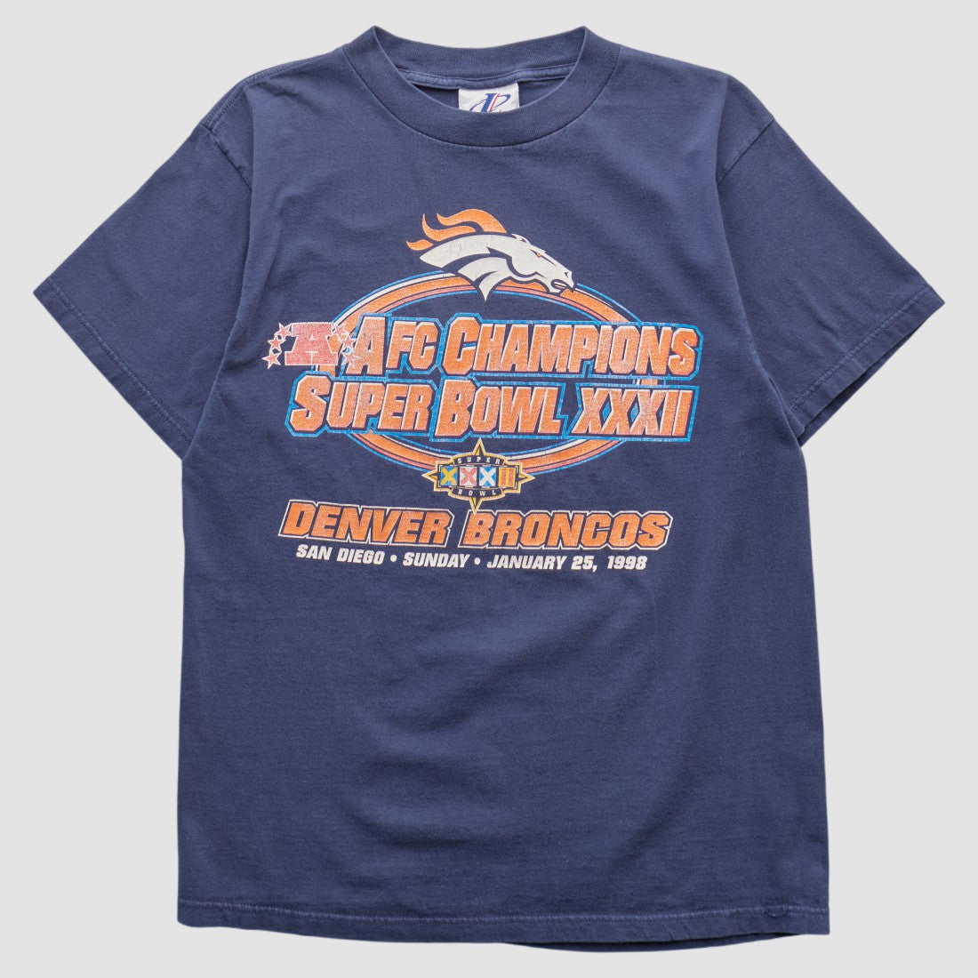 Denver Broncos Logo Athletic 1998 T-shirt Navy Vintage - Fanatics
