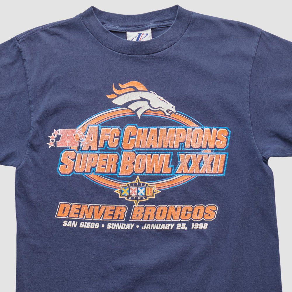 Denver Broncos Logo Athletic 1998 T-shirt Navy Vintage - Fanatics