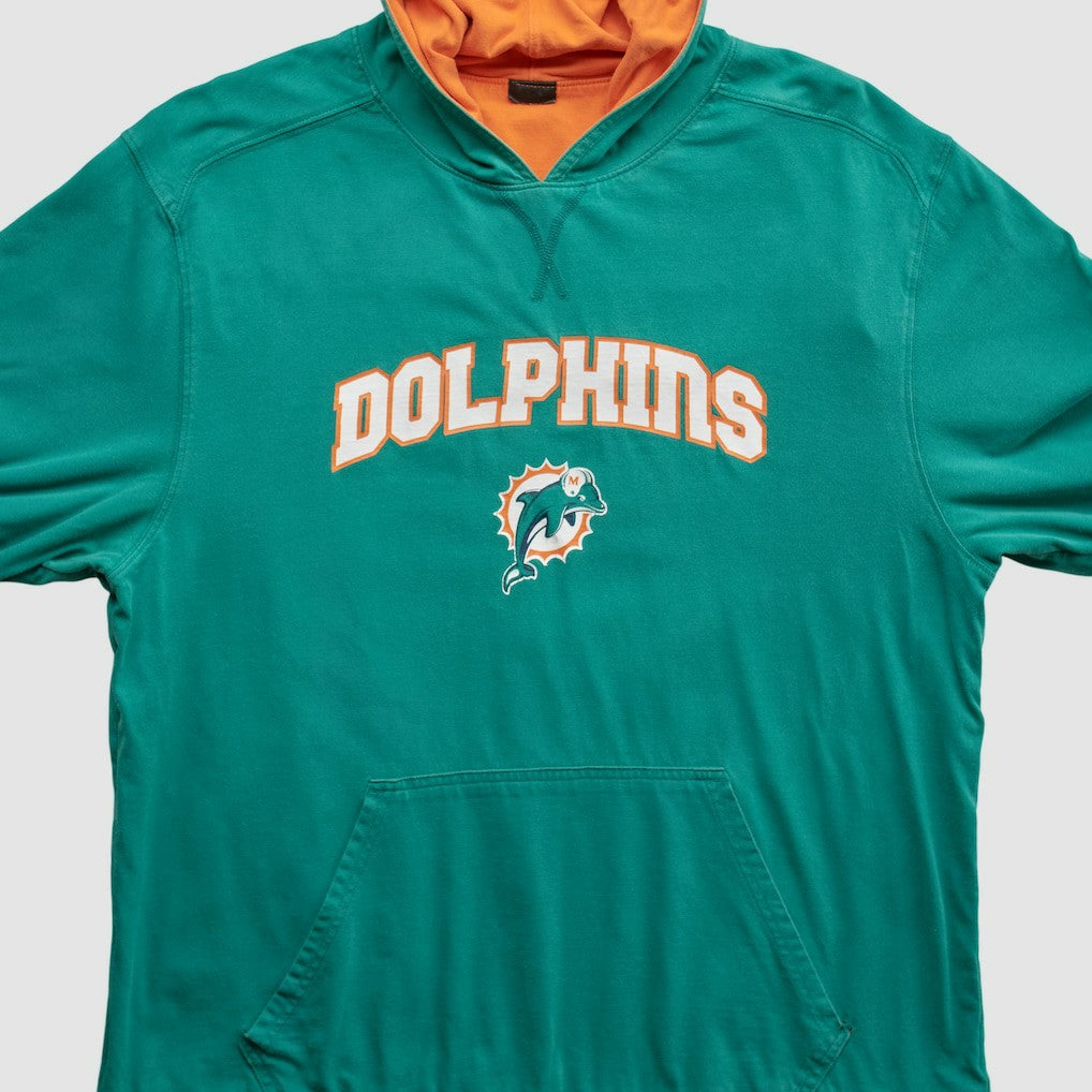Miami Dolphins 2010s Hooded Pullover Sweatshirt Teal Vintage - Fanatics