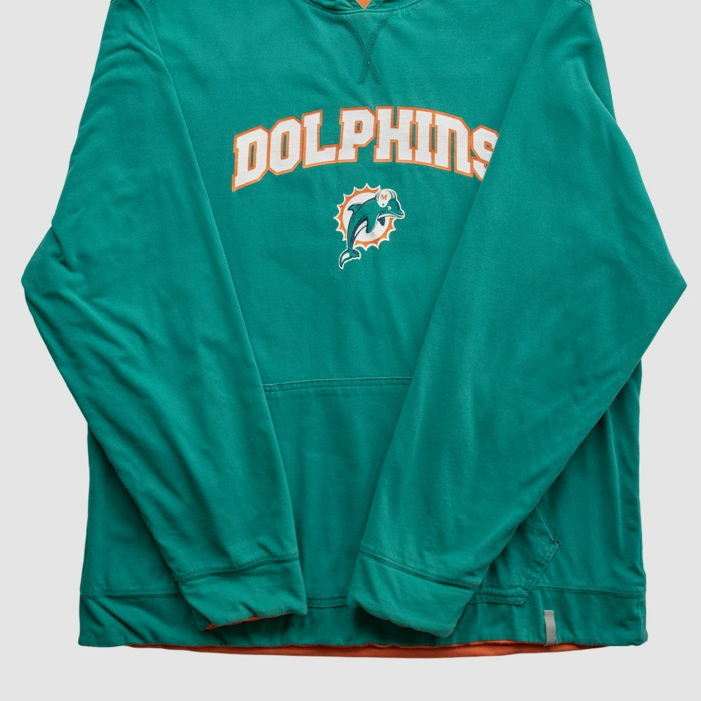 Miami Dolphins 2010s Hooded Pullover Sweatshirt Teal Vintage - Fanatics