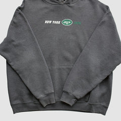 New York Jets Team Edition Apparel 2000s Hooded Pullover Sweatshirt Charcoal Vintage - Fanatics