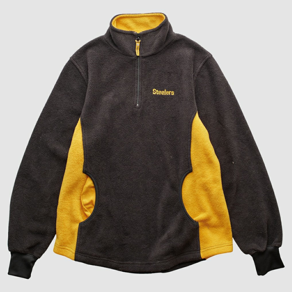 Pittsburgh Steelers NFL 2000s 1/4 Zip Sweatshirt Black Vintage - Fanatics