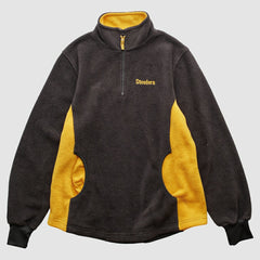 Pittsburgh Steelers NFL 2000s 1/4 Zip Sweatshirt Black Vintage - Fanatics