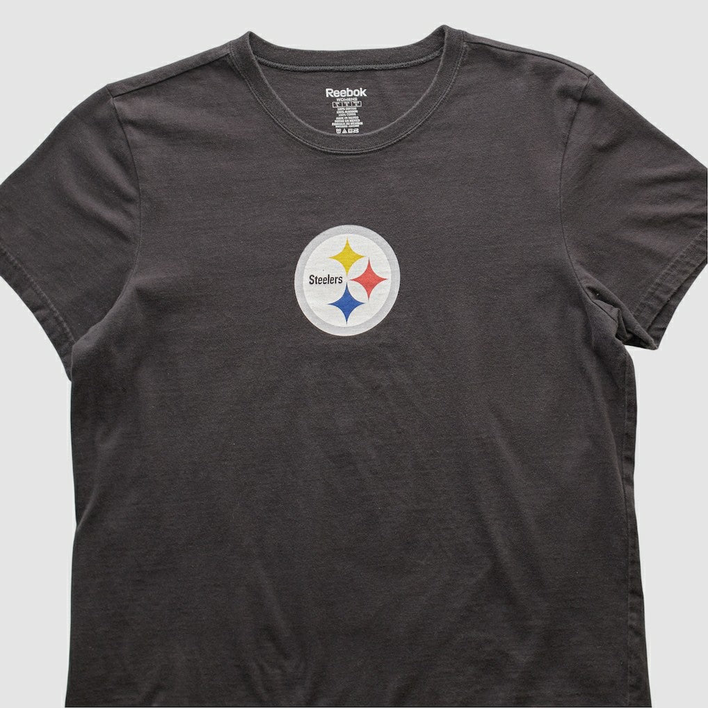 Pittsburgh Steelers Reebok 2000s T-shirt Black Vintage - Fanatics