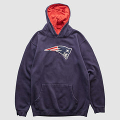 New England Patriots NFL 2000s Hooded Pullover Sweatshirt Navy Vintage - Fanatics