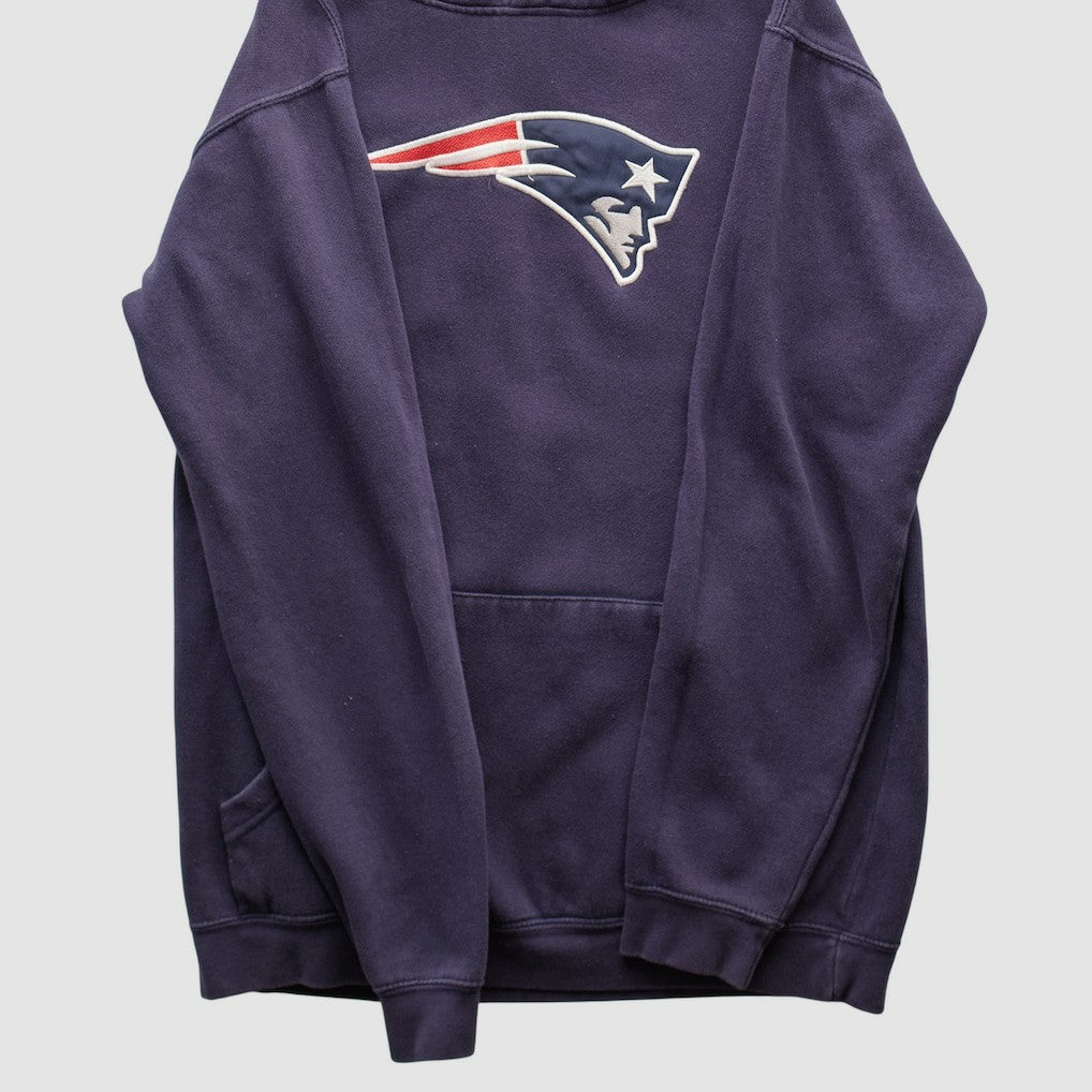 New England Patriots NFL 2000s Hooded Pullover Sweatshirt Navy Vintage - Fanatics