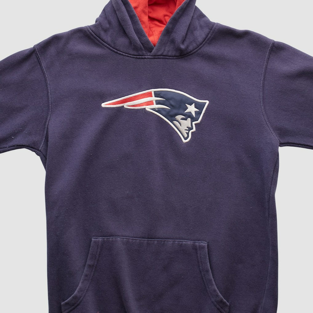 New England Patriots NFL 2000s Hooded Pullover Sweatshirt Navy Vintage - Fanatics