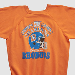 Denver Broncos Trench 1987 Pullover Sweatshirt Orange Vintage - Fanatics