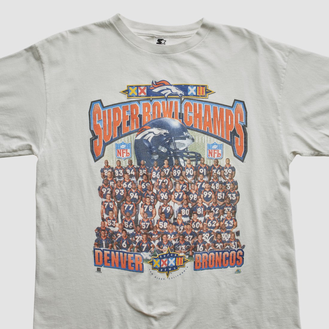 Denver Broncos Starter 1998 T-shirt White Vintage - Fanatics