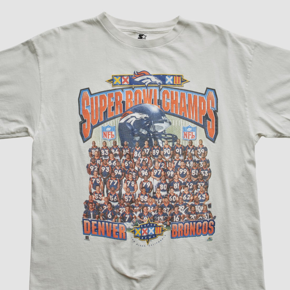 Denver Broncos Starter 1998 T-shirt White Vintage - Fanatics